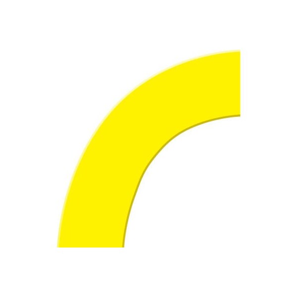 Accuform Accuform Tough-Mark Floor Marking Shape, 6inx6in 45 Corner, Yellow PTP211YL - main